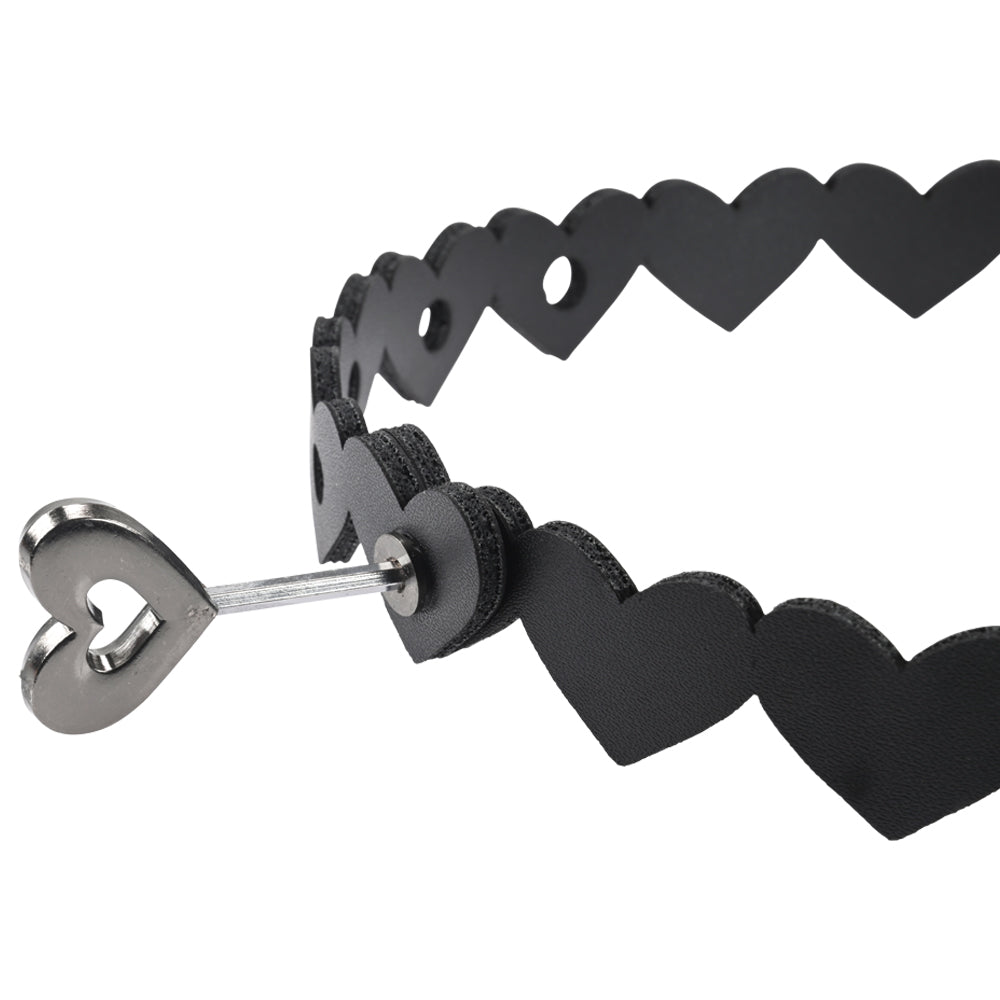 Sex & Mischief Heart Day Collar - Black