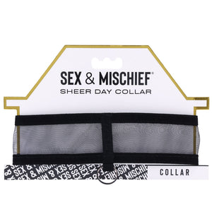 Sex & Mischief Sheer Day Collar - Black