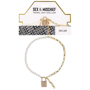 Sex & Mischief Pearl Day Collar - White