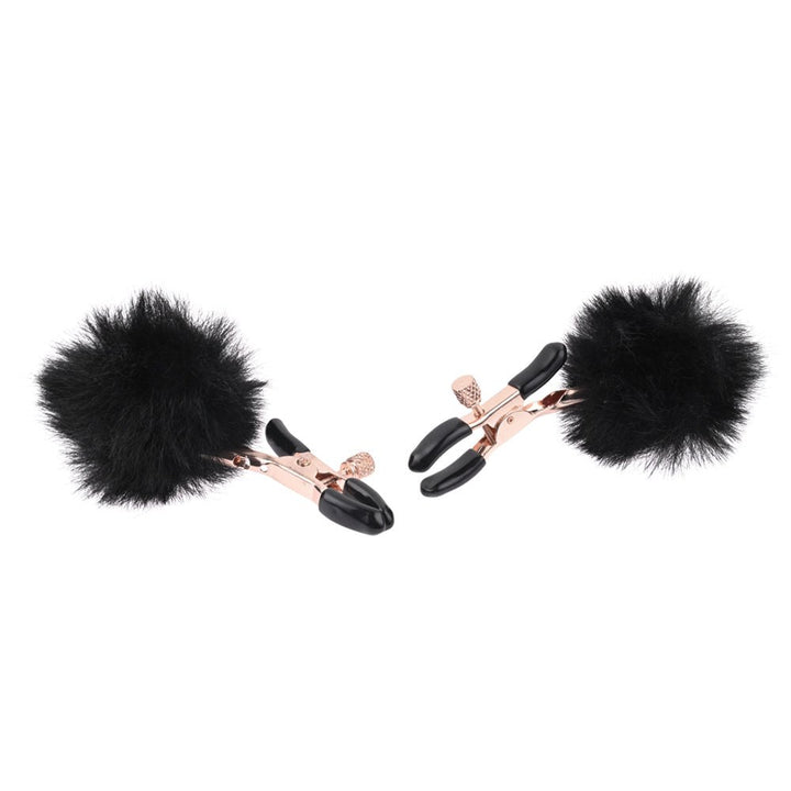 Sex & Mischief Puff Nipple Clamps - Black - Set of 2