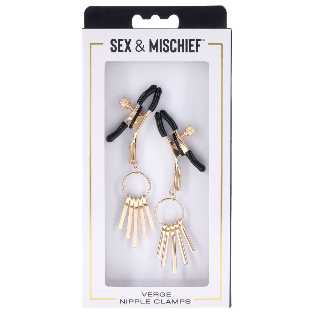 Sex & Mischief Verge Gold Nipple Clamps - Set of 2