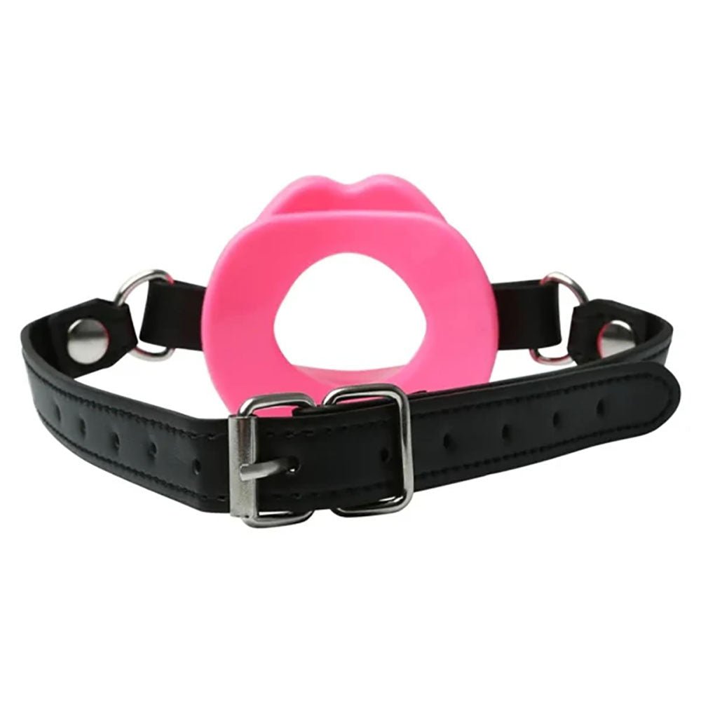 Sex & Mischief Silicone Lips Mouth Gag - Pink