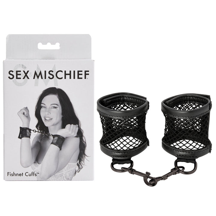 Sex & Mischief Fishnet Cuffs - Black