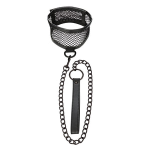Sex & Mischief Fishnet Collar and Leash - Black