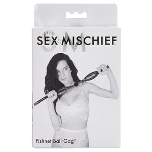 Sex & Mischief Fishnet Ball Gag - Black