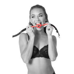 Sex & Mischief Amor Ball Gag - Red/Black