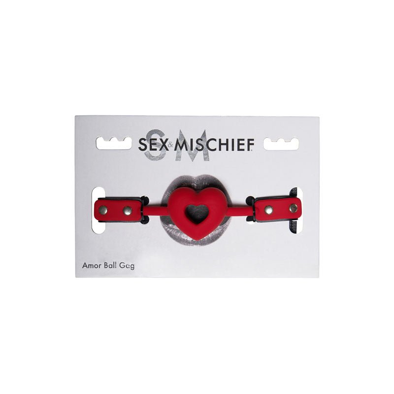 Sex & Mischief Amor Ball Gag - Red/Black