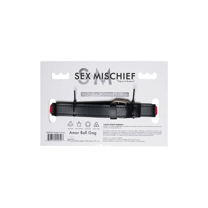 Sex & Mischief Amor Ball Gag - Red/Black