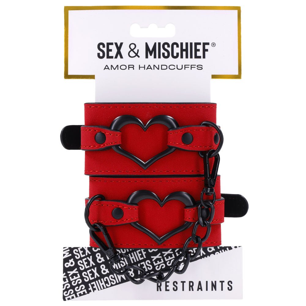 Sex & Mischief Amor Handcuffs - Red