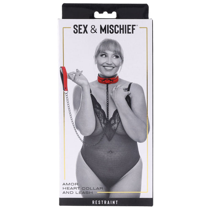 Sex & Mischief Amor Collar and Leash - Red