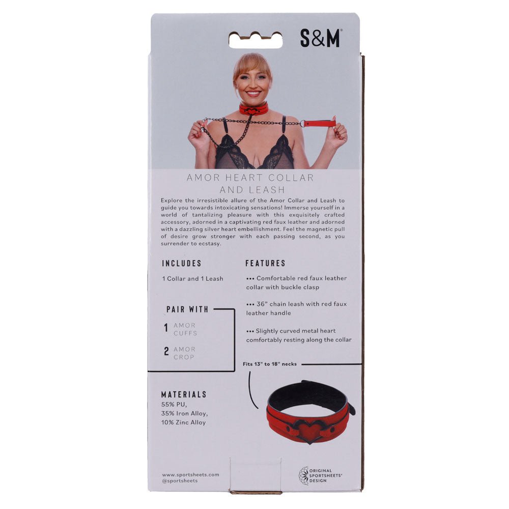 Sex & Mischief Amor Collar and Leash - Red