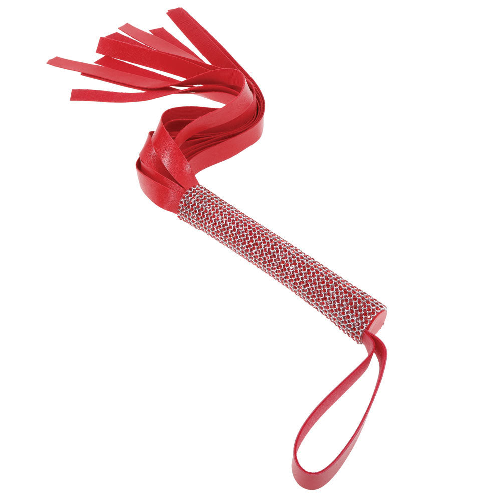 Sex & Mischief Amor Sparkle Flogger - Red