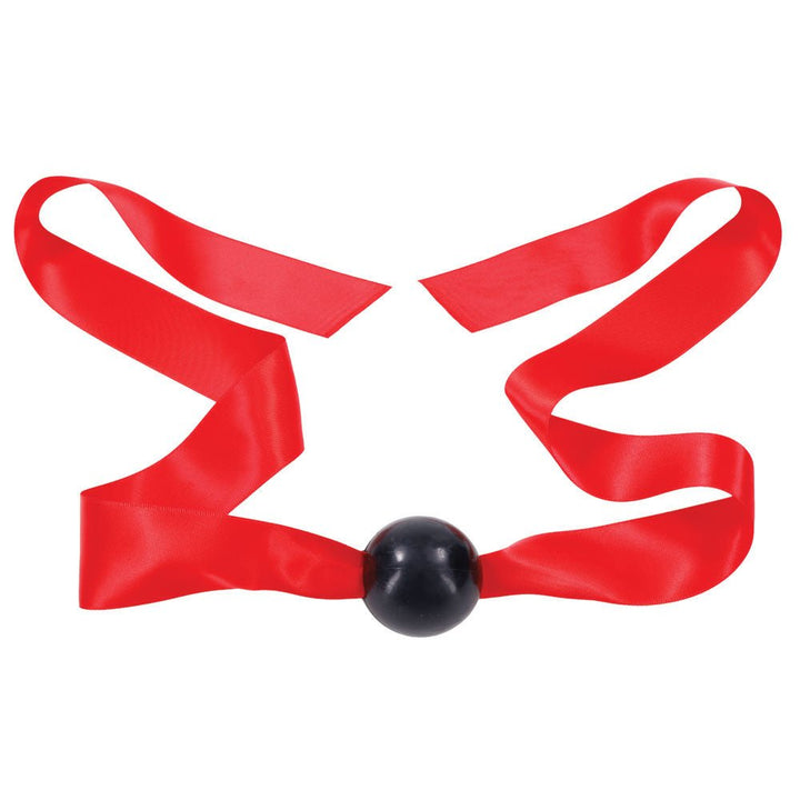 Sex & Mischief Amor Satin Ball Gag - Red