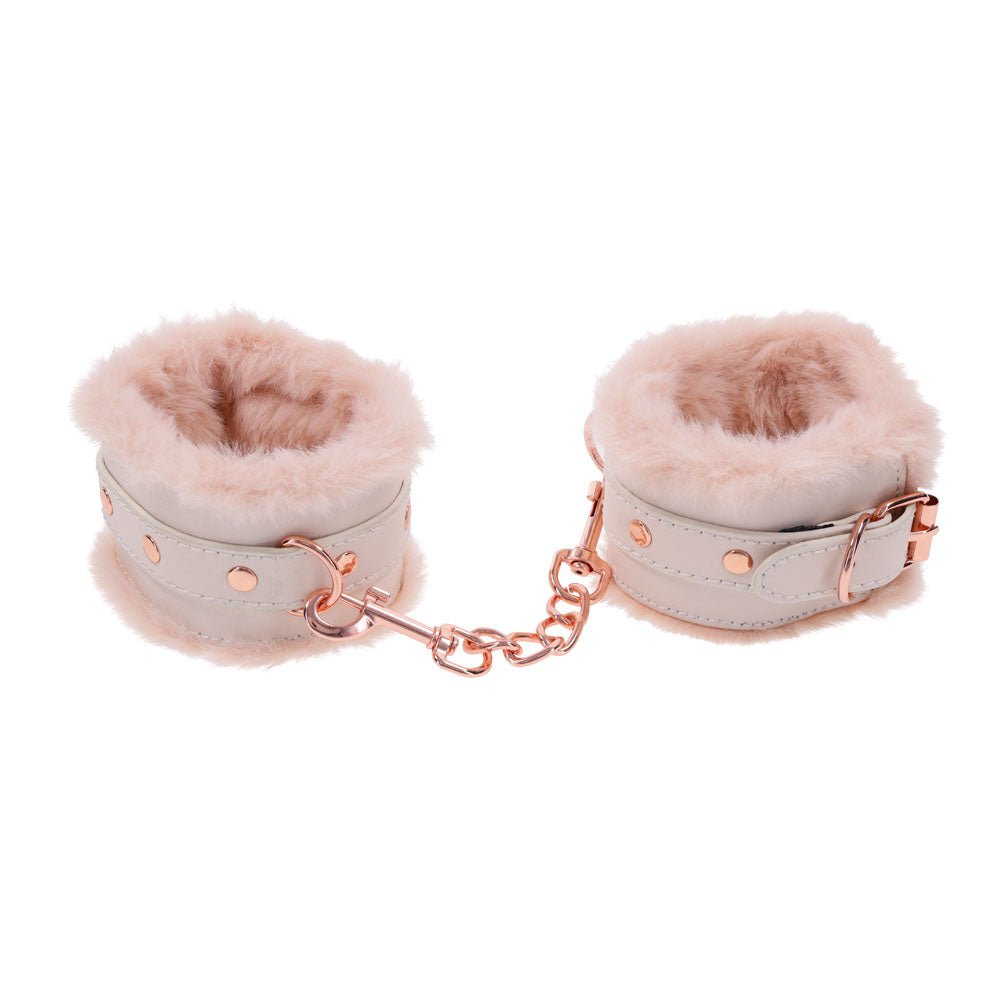 Sex & Mischief Peaches n CreaMe Fur Handcuffs - Peach