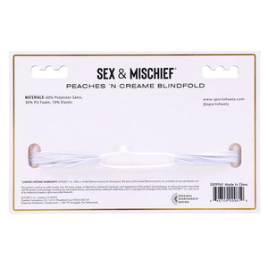 Sex & Mischief Peaches n CreaMe Blindfold - Peach