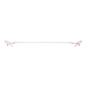 Sex & Mischief Peaches n CreaMe Pearl Nipple Clamps - Peach
