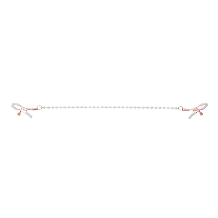 Sex & Mischief Peaches n CreaMe Pearl Nipple Clamps - Peach