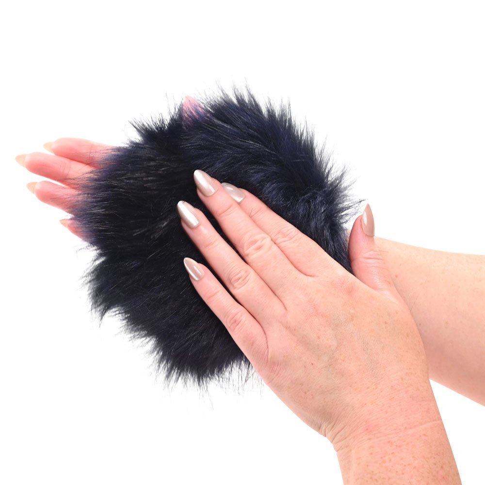 Sex & Mischief Cougar Spiked Sensory Glove - Navy Blue