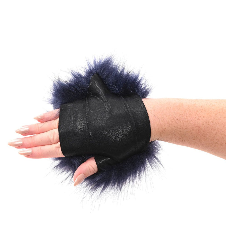 Sex & Mischief Cougar Spiked Sensory Glove - Navy Blue