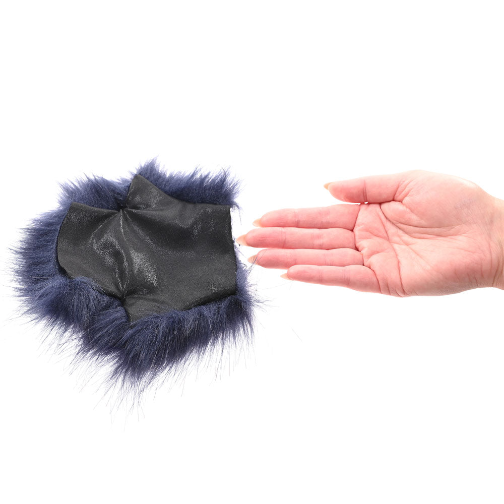 Sex & Mischief Cougar Spiked Sensory Glove - Navy Blue