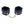 Sex & Mischief Cougar Fur Handcuffs - Navy Blue/Gold