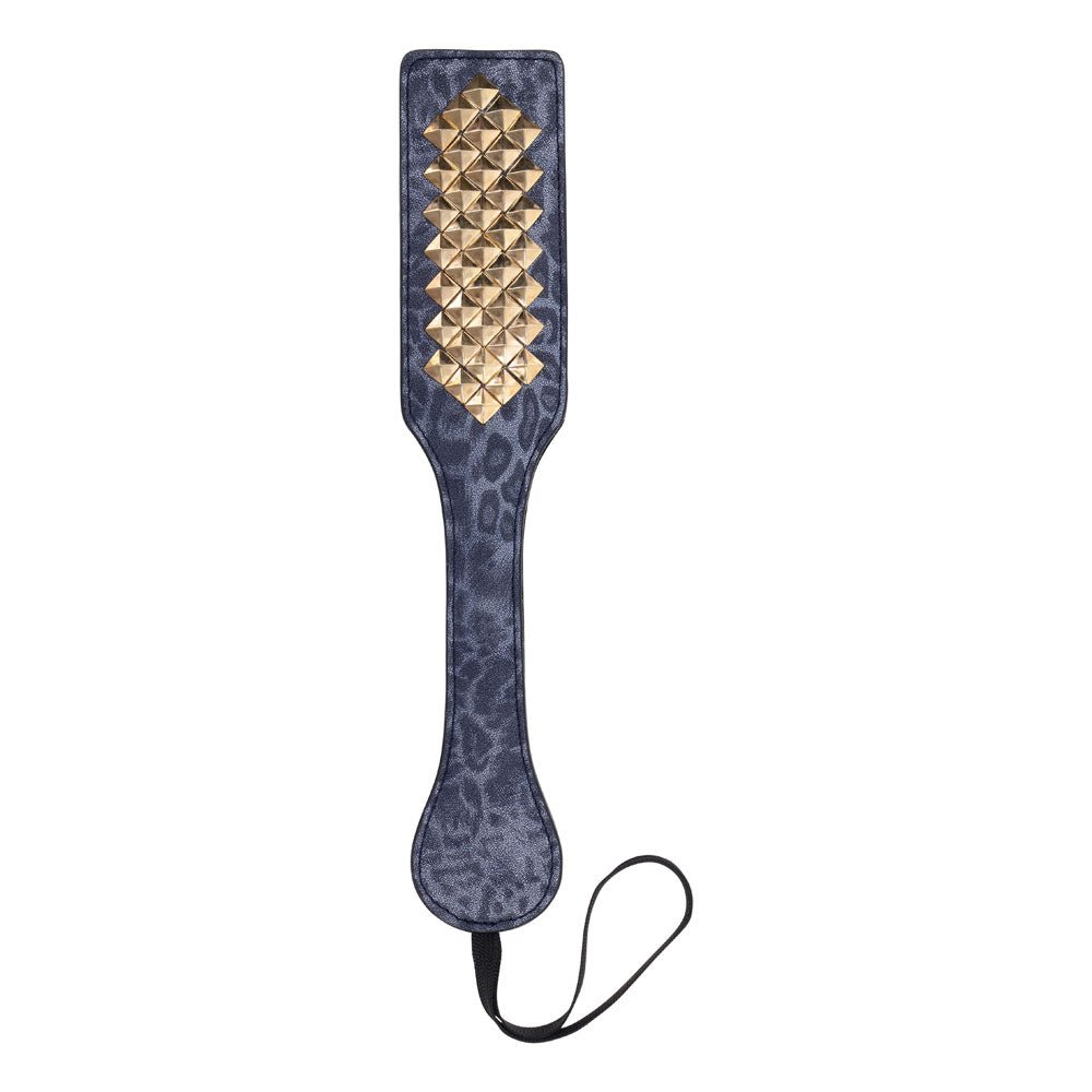 Sex & Mischief Cougar Studded Paddle - Navy Blue