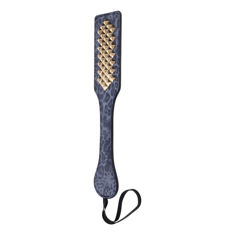 Sex & Mischief Cougar Studded Paddle - Navy Blue