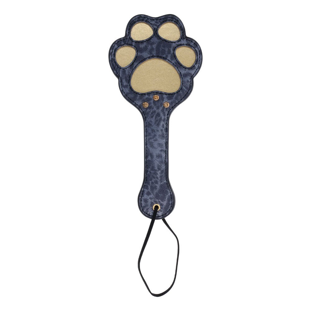 Sex & Mischief Cougar Paw Paddle - Navy Blue/Gold