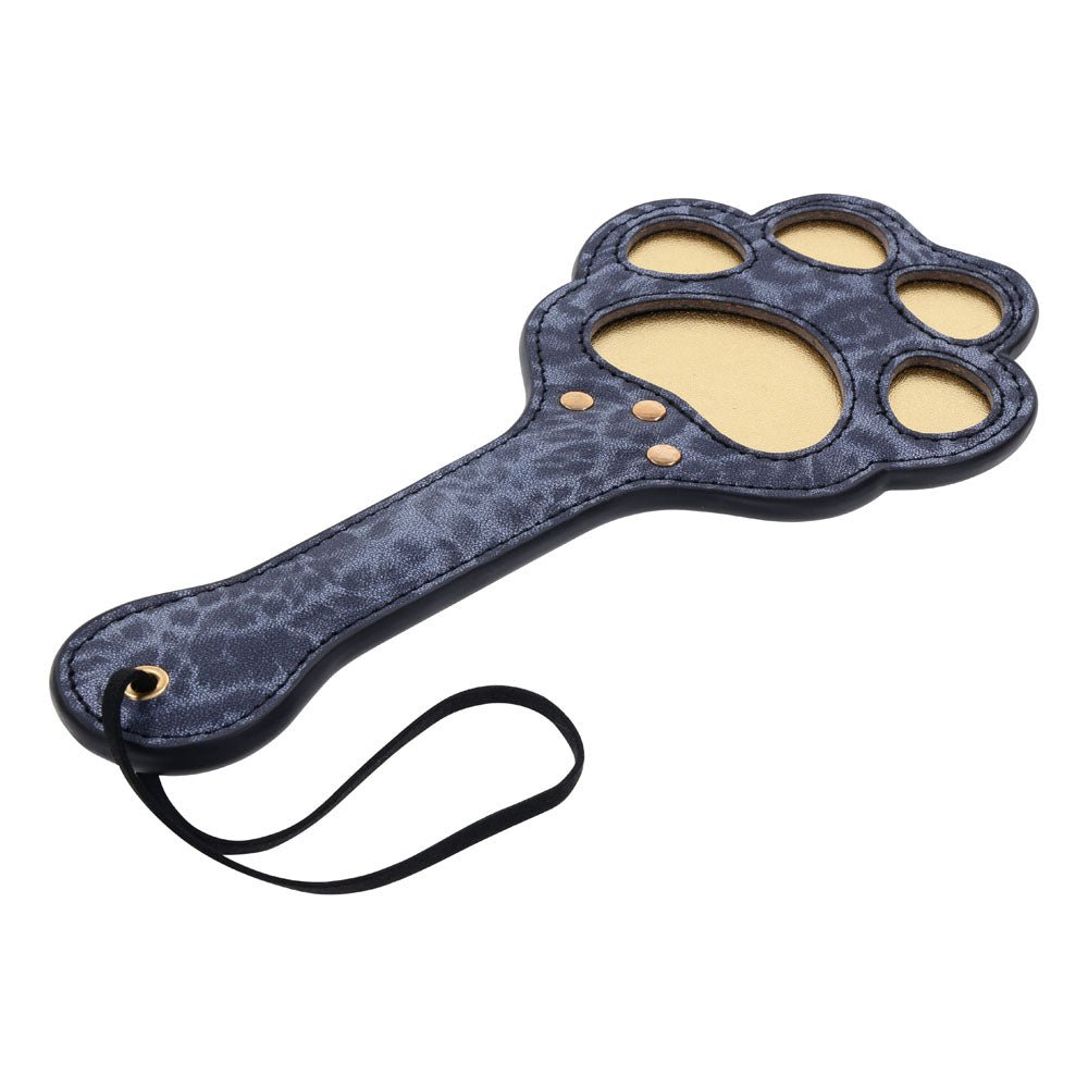 Sex & Mischief Cougar Paw Paddle - Navy Blue/Gold