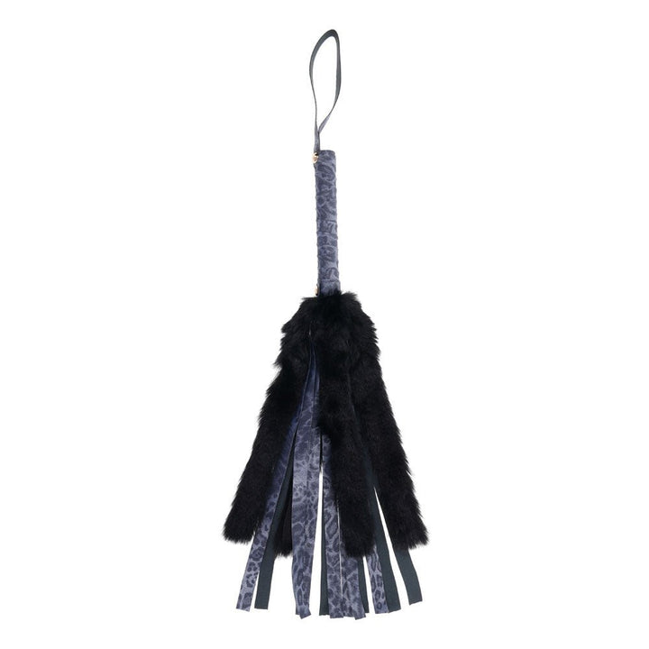 Sex & Mischief Cougar Faux Fur Flogger - Navy Blue/Black