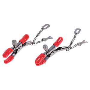 Sex & Mischief Exs & Ohs Nipple Clamps - Red