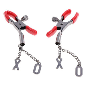 Sex & Mischief Exs & Ohs Nipple Clamps - Red