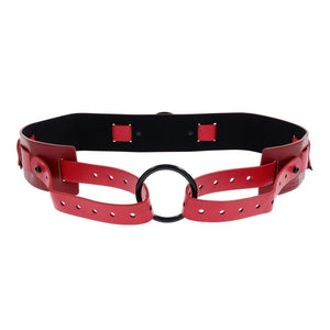 Sex & Mischief Exs & Ohs Bound and Belted Restraint - Red