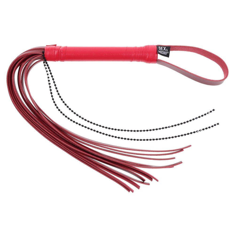 Sex & Mischief Exs & Ohs Crystal Flogger - Red