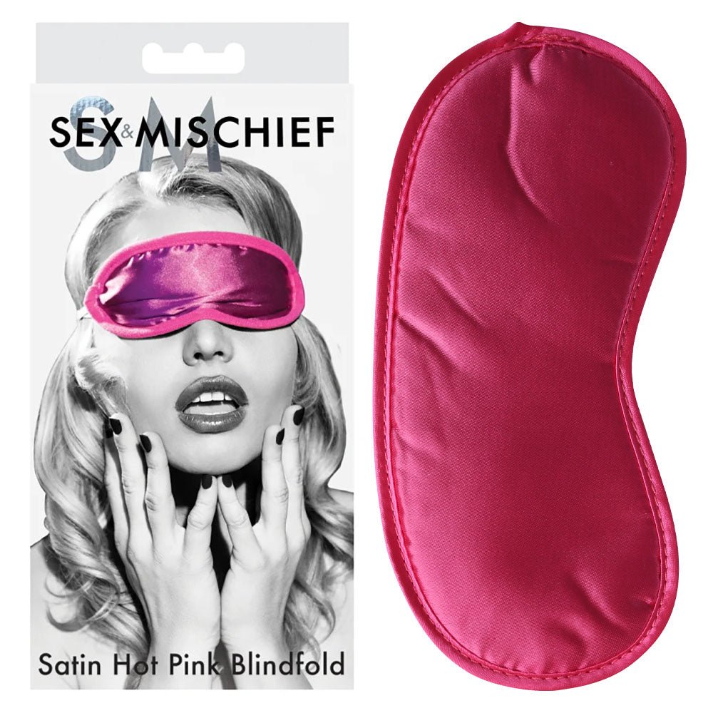 Sex & Mischief Satin Blindfold - Hot Pink