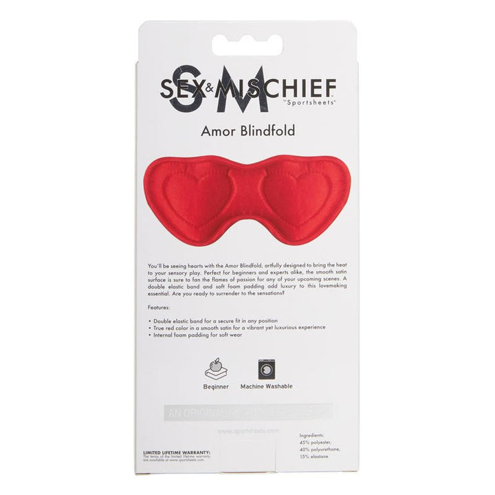 Sex & Mischief Amor Blindfold - Red