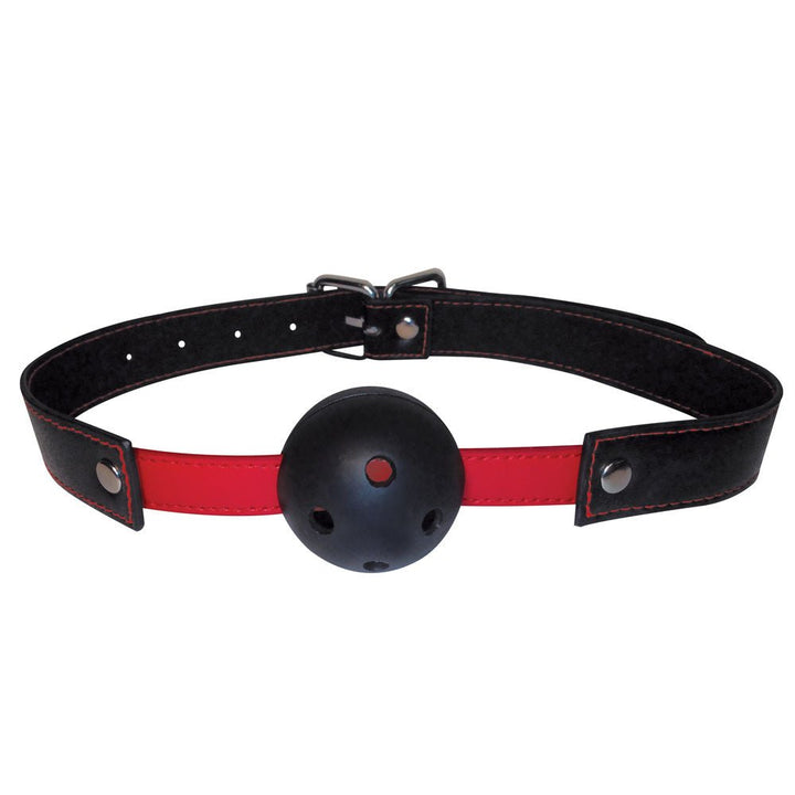 Sex & Mischief Hush Ball Gag - Red/Black