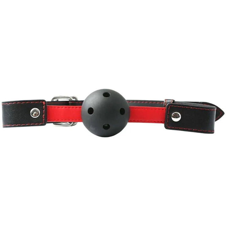 Sex & Mischief Hush Ball Gag - Red/Black