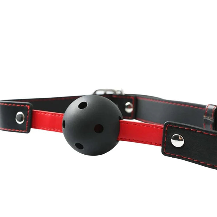 Sex & Mischief Hush Ball Gag - Red/Black