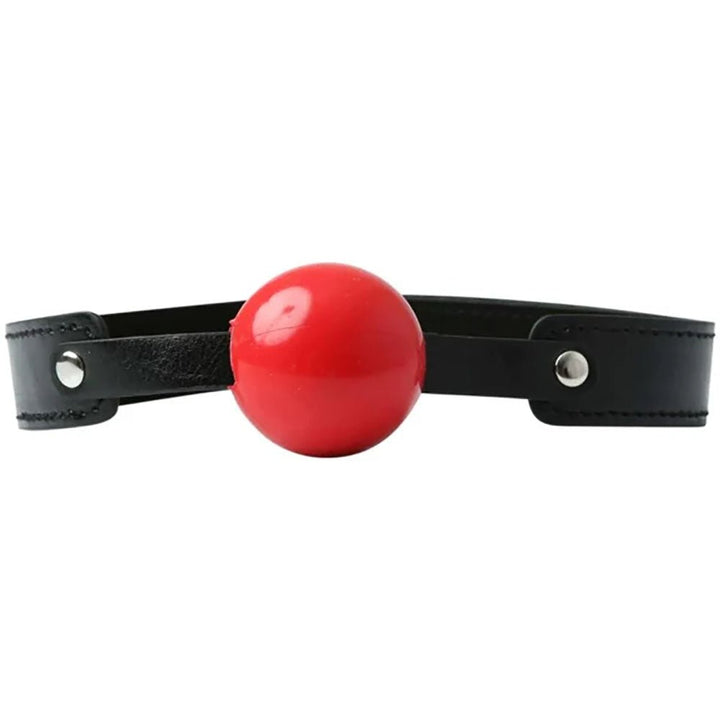 Sex & Mischief Solid Red Ball Gag - Red/Black