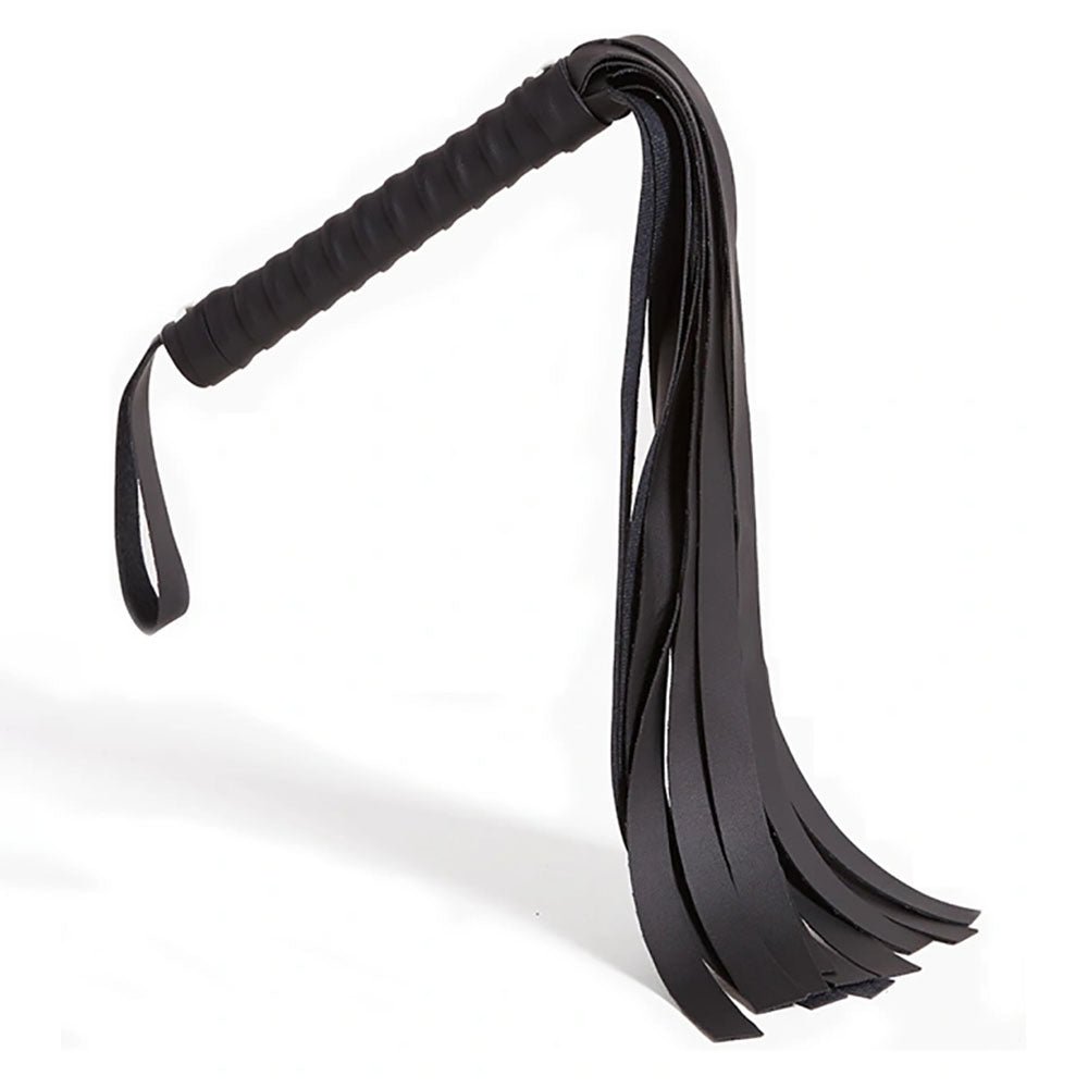 Sex & Mischief Faux Leather Flogger - Black