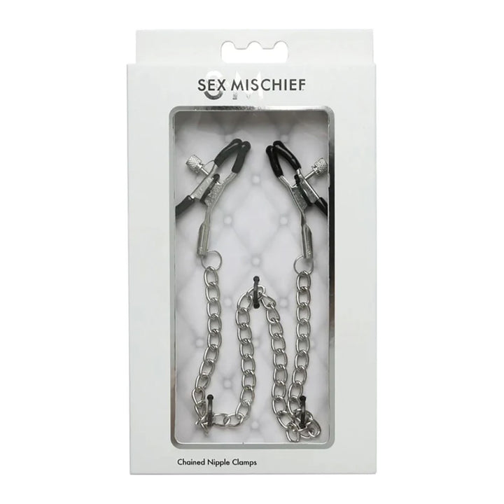 Sex & Mischief Chained Nipple Clamps with Chain