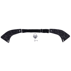 Sex & Mischief Heartbound Lace Day Collar - Black
