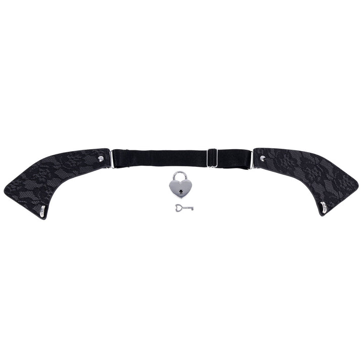 Sex & Mischief Heartbound Lace Day Collar - Black