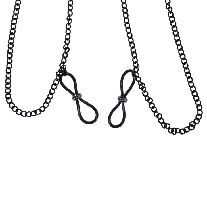 Sex & Mischief Lace Collar with Nipple Ties - Black