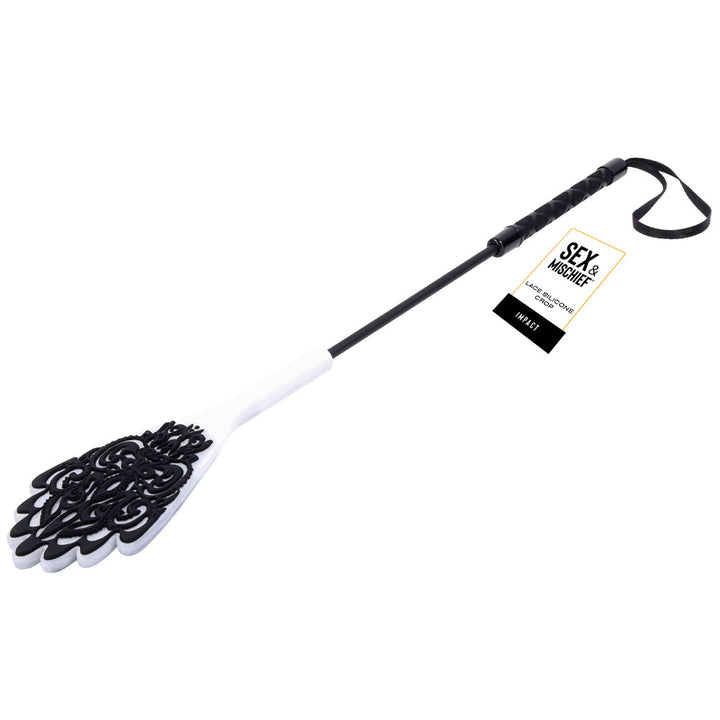 Sex & Mischief Lace Silicone Crop - Black