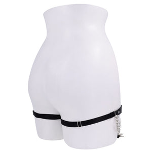 Sex & Mischief Chain Lace Garters - Black