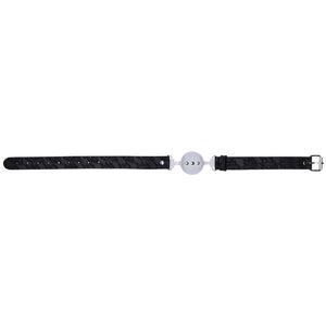 Sex & Mischief Lace Silicone Breathable Ball Gag - Black/Grey