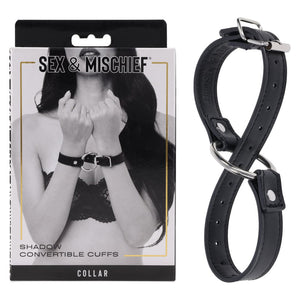 Sex & Mischief Shadow Convertible Cuffs - Black