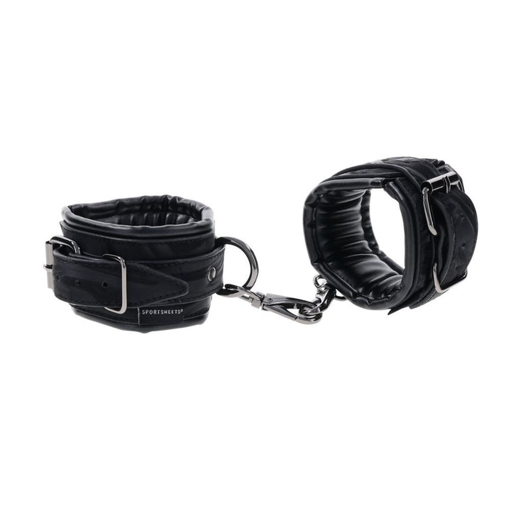Sportsheets Velvet Noir Adustable Handcuffs - Black